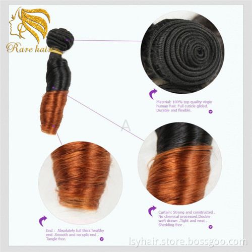 Rare Hair Wholesale Virgin Malaysian Aliexpress Hair Bundles Ombre Color Human Virgin Malaysian Hair Bundles
